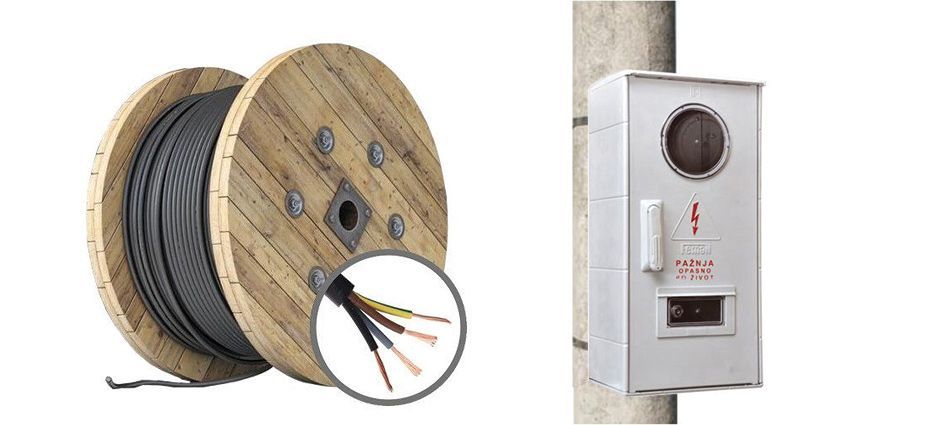 Aluminijumski podzemni kabl PP00-A 4x25 i samonosivi X00-A 4x16 za priključak kuće