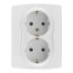 Dvostruka prik. 16A/250V 2P E plastika EMP.