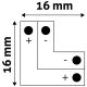 L spojnica za LED traku  12V 2835 jednobojnu