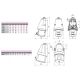 Ind.uticnica nadgradna 32A 5P  400V 3P N PE ETI CEE IP44