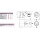 Ind.utikac na kabel 16A 5P 400 V 3P N PE ETI CEE IP44 EV 1653