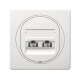 E613.00 Prikljucnica telefonsk bela