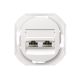 E615.0 Prikljucnica komunikac. bez maske EON 2xRJ45 Cat 6 UT