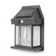 Solarna zidna LED lampa filament 11cm IP44 crna