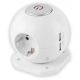 Okrugli razdelnik 3 uticnice  i sklop. USB port 1.5m 3x1.5