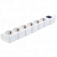 Prenosni razdelnici sa sklopko m beli6×SCHUKO. 1.4m. max.16A.