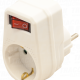 Prikljucnica sa adapter sklopk om bela250 VAC 16 A 1×SCHUKO.