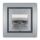 PRESTIGE uticnica komunik. 2xR J45 Cat 5E S2S