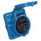 ind. uticnica ugradna kosa32A.  250V. 2P E. 6h. IP44