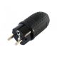 Utikac suko gumeni 16A 250V  IP44 crni ravni