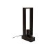 Drvena stona lampa pravougaona 1xE27 crna
