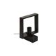 Drvena stona lampa kvadrat 1xE27 crna