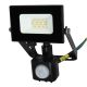 LED reflektor sa senzorom 10W 4000K crni