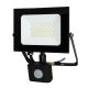 LED reflektor sa senzorom 30W 4000K crni
