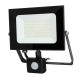 LED reflektor sa senzorom 50W 4000K crni