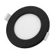 LED panel 6W ugradni okrugli 3u1 2700-6500K crni