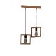 Drvena visilica kvadrat 2xE27 hrast