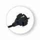 Kabel prik. crna stednjak H05R R-F 3x2.5L=3m 3500W slobodni k