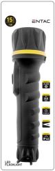 Plastična LED baterijska lampa crna 1W 2AA IP44