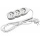 Produzni kabel sa 3 mesta/1.5m  3x1.5 16A 250V bela