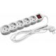 Produzni kabel sa 5 mesta/1.5m   p 3x1.5 16A 250V bela