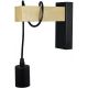 Zidna lampa Madeline 1xE27 IP20 crna hrast