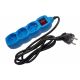 Produzni kabel sa 3 mesta/1.5m   p 3x1.0 16A 250V plava