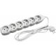 Produzni kabel sa 6 mesta/3m  3x1.5 16A 250V bela