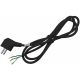 Kabel 3G1.0 1.5m sa uzemljenim  utikacem za prezicavanje crni