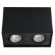 Plafonska lampa kocka dupla GU10 125 mm crna IP20