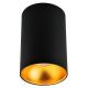 Plafonska lampa valjak GU10 140mm crna zlatna