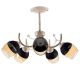 Visilica ADAM 5xE27 bela platina crna