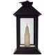 LED fenjer sa imitacijom svece 17cm crni