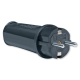 ALING Dvopolni utikac masivni PVC C  crni(304.13)