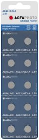 Dugmasta alkalna baterija AG13 LR44 1.5V siva
