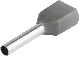 Izolaciona dvojna završna čaura 2x0.75mm2 siva