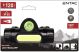 Naglavna LED lampa 3W 120lm IP65 crna