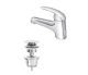 Baterija za lavabo, + odlivni ventil Klik-kla King J301002M Rosan