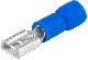 Izolovana natična utičnica mesing plava 2.8x0.5 2.5mm²