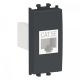 Uticnica racun. RJ45 CAT 5E  1M UTP crni
