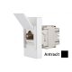 INTERIO Antracit priklj. RJ45 ravna CAT6a STP 1M
