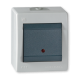 POWER Prekidac jednopolni siva I. PVC IP44 10A250V