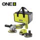 Set aku. ugaona brusilica (125mm) + punjač+ baterija 4Ah (18V ONE+™) – Ryobi RAG18125-1C40S