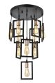 Visilica ADELE 10xE27 fi45cm H90cm crna