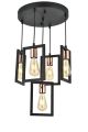 Visilica ADELE 5xE27 fi35cm H75cm crna