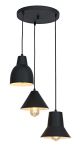 LULU visilica 3xE27 crna fi35cm H120