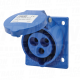 ind. uticnica ugradna kosa16A.  250V. 2P E. 6h. IP44