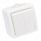 Dvojni alternativni prekidac n a zid10AX/250VAC. IP54. 106/2