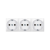 Sklop tri priključnice dvopolne 16A/250V~ EXP 3x2M premoštene, bele