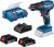 Akumulatorska vibraciona bušilica, odvrtač Bosch GSB 185-Li, 18V, 2x2,0Ah + 82-delni set pribora u koferu, 0615990N2P